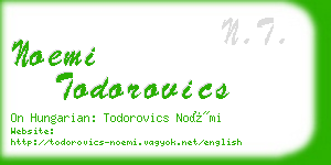 noemi todorovics business card